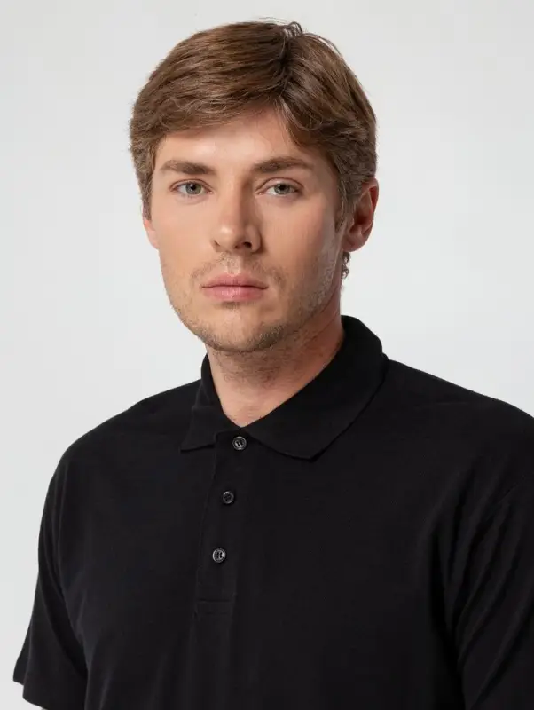 Рубашка поло мужская Summer 170 черная, размер XS