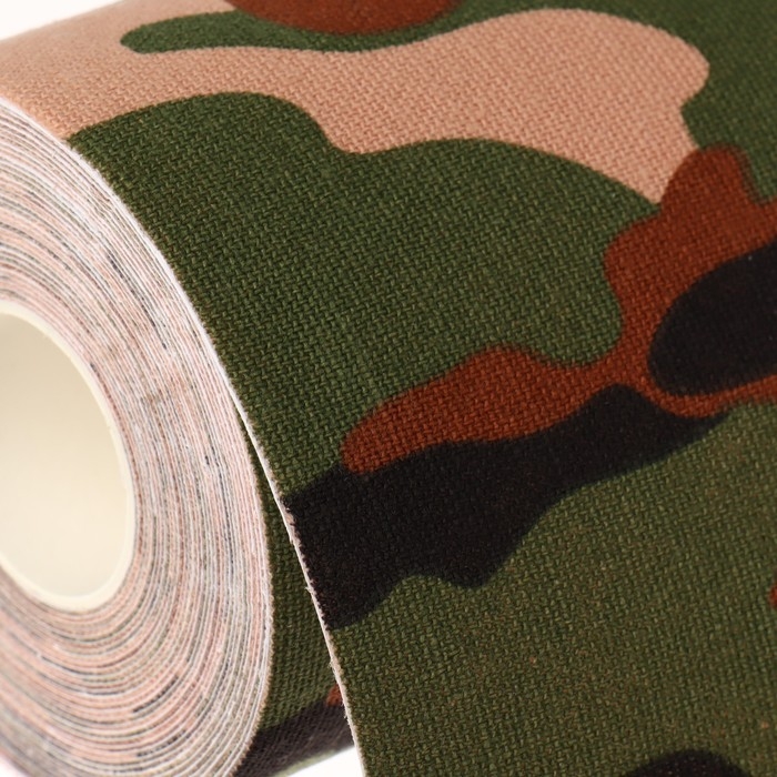 Кинезио - тейп, 7,5 см × 5 м, цвет камуфляж Кинезио - тейп, 7,5 см × 5 м, цвет камуфляж