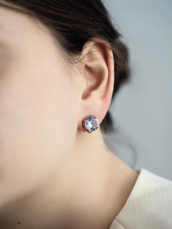 Серьги клипсы для ушей QF &laquo;Вечеринка&raquo;, крупные, белая в золоте