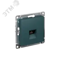Розетка ATLASDESIGN компьютерная RJ45 механизм изумруд