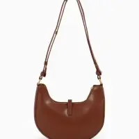 Сумка женская багет TEXTURA на молнии, 24&times;6&times;14 см, коричневая