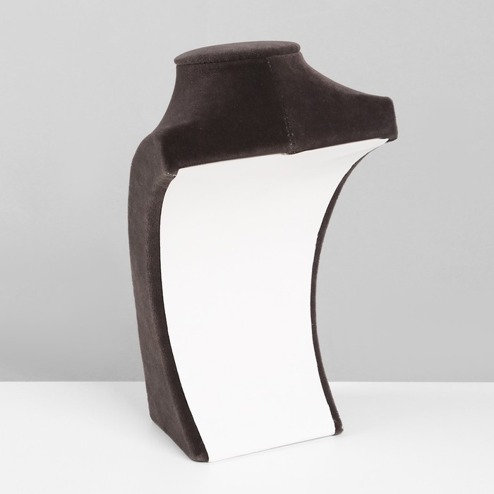 Бюст для украшений Queen fair, 12×6×19 см, h=19 см, флок, цвет серый графит Бюст для украшений Queen fair, 12×6×19 см, h=19 см, флок, цвет серый графит