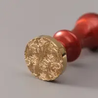 Печать для сургуча с пластиковой ручкой &laquo;Розы&raquo;, 6.3&times;2.5&times;2.5 см