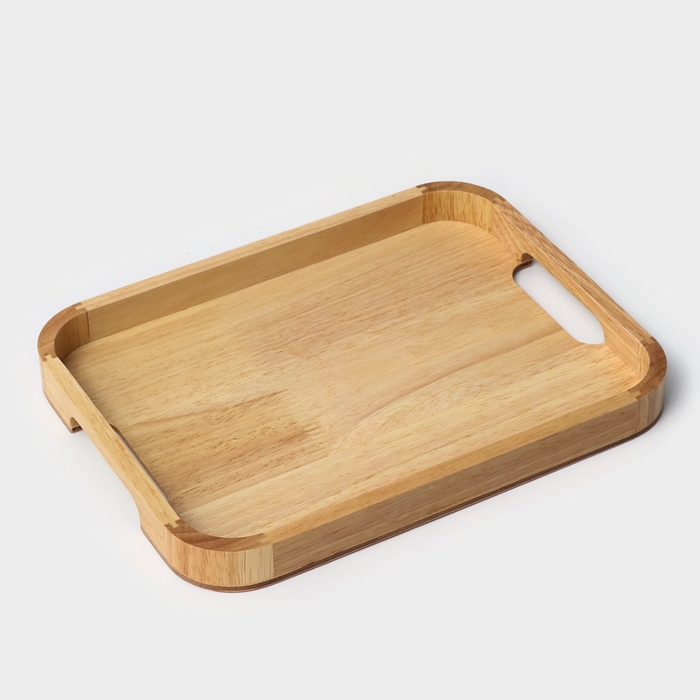 Поднос с ручками «Люкс», 30×23×2,8 см, гевея Поднос с ручками «Люкс», 30×23×2,8 см, гевея