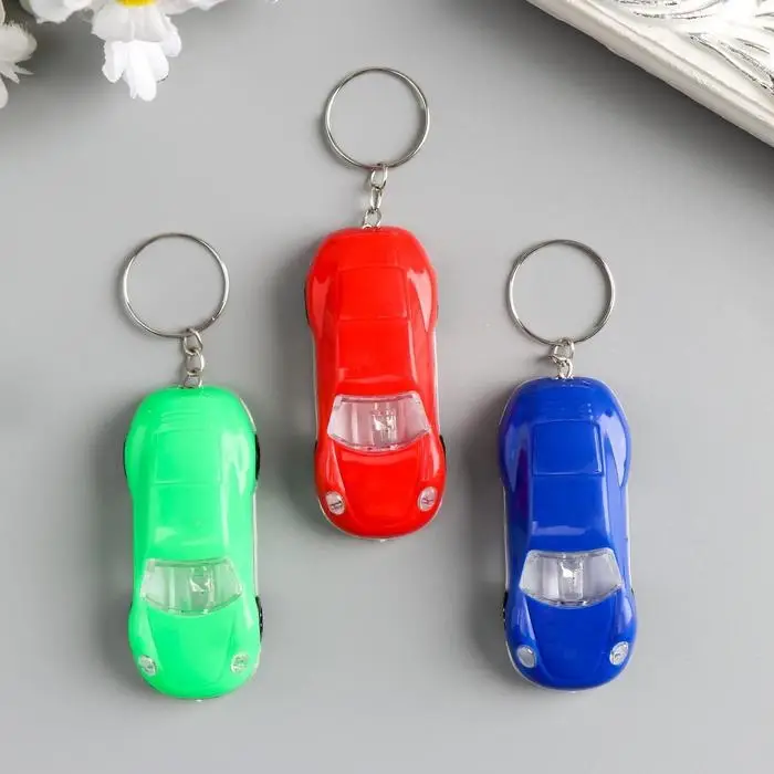 Фонарик брелок для ключей на кольце «Машина», открывашка для бутылок, мигает, 3.5×8×2.7 см, МИКС Фонарик брелок для ключей на кольце «Машина», открывашка для бутылок, мигает, 3.5×8×2.7 см, МИКС