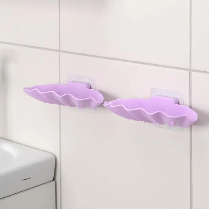 Набор мыльниц на липучке «Ракушка», 2 шт, 16×8,5×3,5 см, цвет МИКС