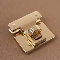Застёжка для сумки, 3.3×3.3 см, цвет золотой