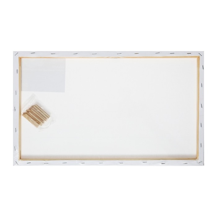 Холст на подрамнике 1,6х30х50 см, хлопок 100%, акриловый грунт, мелкозернистый, 280г/м²