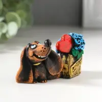 Фигурка полистоун &laquo;Такса: доставка счастья&raquo;, 3&times;4.5&times;8.6 см