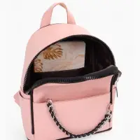 Рюкзак-мини женский на молнии, с карманом, размер 21&times;12&times;27 см, розовый