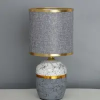 Лампа настольная RISALUX &laquo;Глиптика&raquo;, E14, 40 Вт, серо-белая, 13&times;13&times;26.5 см