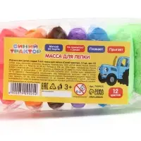 Воздушный пластилин &laquo;Синий Трактор&raquo;, 12 цветов