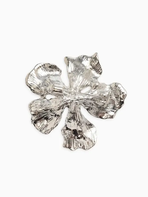Брошь  Брошь "Цветок лилии", цвет серебро