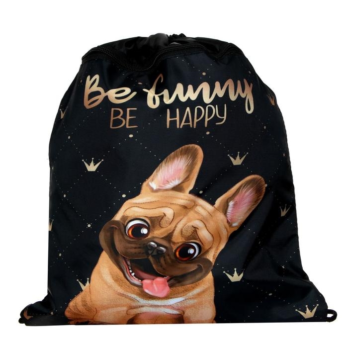 Мешок для обуви с карманом 420 х 340 мм, Calligrata МСО-7С, (мягкий полиэстер, плотность 210D),  Мешок для обуви с карманом 420 х 340 мм, Calligrata МСО-7С, (мягкий полиэстер, плотность 210D), "Бульдожка"