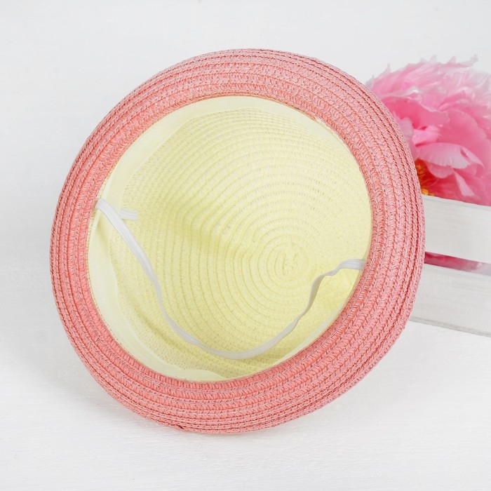 Панама детская соломенная для девочки «Кисуля», р-р 54, 2-5 лет Панама детская соломенная для девочки «Кисуля», р-р 54, 2-5 лет