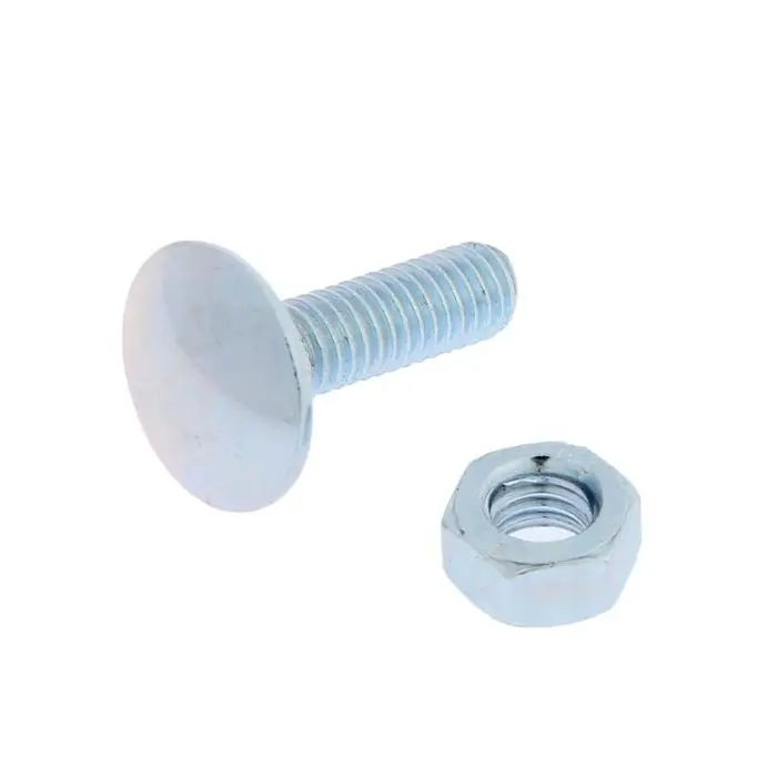 Болт мебельный ТУНДРА krep DIN603 6x20 с гайкой, цинк, 10 шт. Болт мебельный ТУНДРА krep DIN603 6x20 с гайкой, цинк, 10 шт.