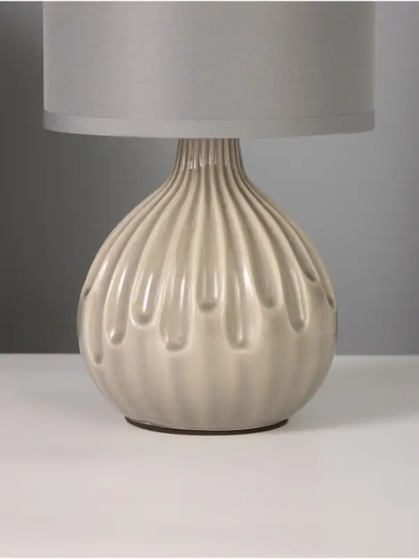 Лампа настольная RISALUX &laquo;Капли&raquo;, Е14, 40 Вт, серая, 12&times;12&times;24 см