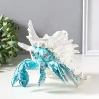 Фигура полистоун &laquo;Коралловый риф. Краб в ракушке&raquo;, 23.5&times;23.5&times;17.8 см