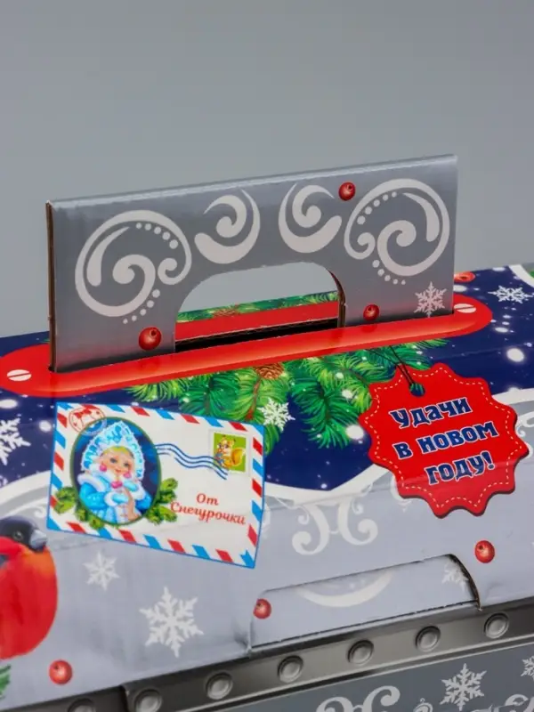 Коробка Новогодняя подарочная Коробка Новогодняя подарочная "Серебро" 22 х 19,5 х 13,5 см