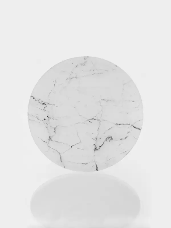 Тарелки Доляна &laquo;Мрамор&raquo;, 7 предметов: d=30 см 1 шт., d=21.5 см - 6 шт., белые