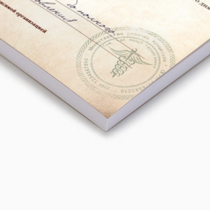 Ежедневник А5, 80 листов в тонкой обложке &laquo;Справка трудоголика&raquo;