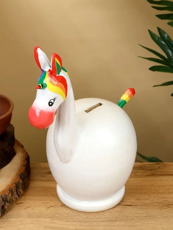 Копилка «Единорог», 30×25×14 см, дерево