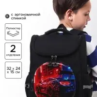Рюкзак школьный, с эргономичной спинкой, 2 отделения &laquo;Тачка&raquo;