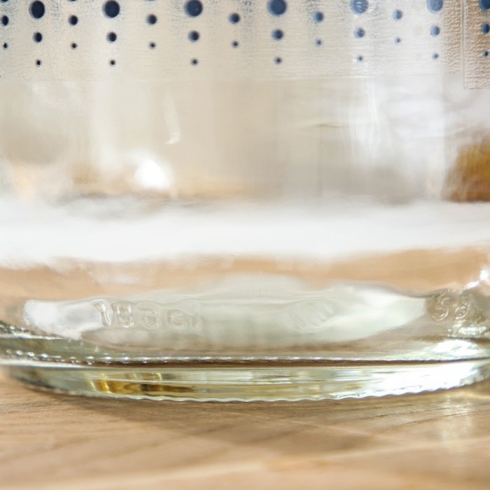 Банка стеклянная для сыпучих продуктов «Круги», 950 мл, цвет МИКС Банка стеклянная для сыпучих продуктов «Круги», 950 мл, цвет МИКС