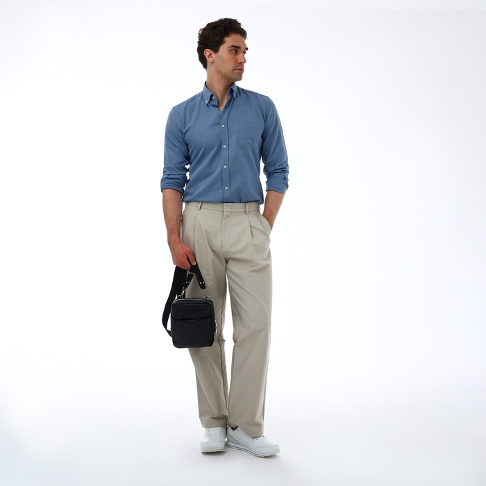 Сумка мужская через плечо TEXTURA, искусственная кожа, цвет чёрный Сумка мужская через плечо TEXTURA, искусственная кожа, цвет чёрный