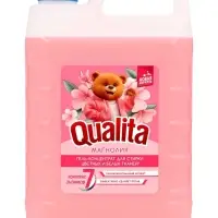 Гель для стирки QUALITA концентрат для цветных и белых тканей, магнолия, 5 л