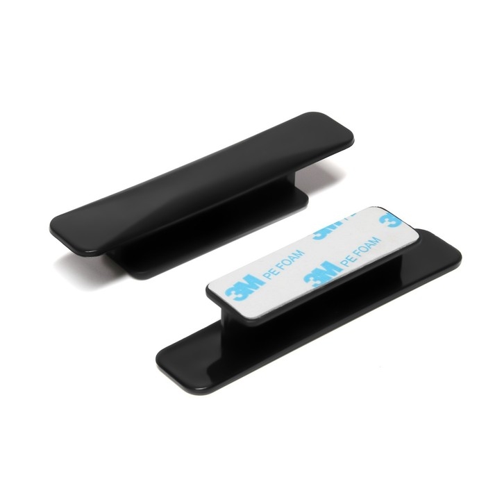 Ручка мебельная  самоклеющаяся CAPPIO, L=108 мм, пластик, цвет черный Ручка мебельная  самоклеющаяся CAPPIO, L=108 мм, пластик, цвет черный