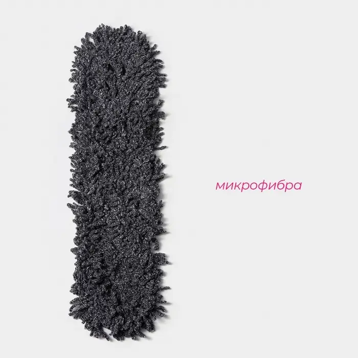 Насадка для плоской швабры Доляна, микрофибра, 62&times;13 см, серая