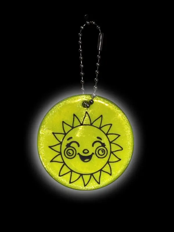 Светоотражающий элемент &laquo;Солнышко&raquo;, двусторонний, 4.7&times;4.7 см, салатовый