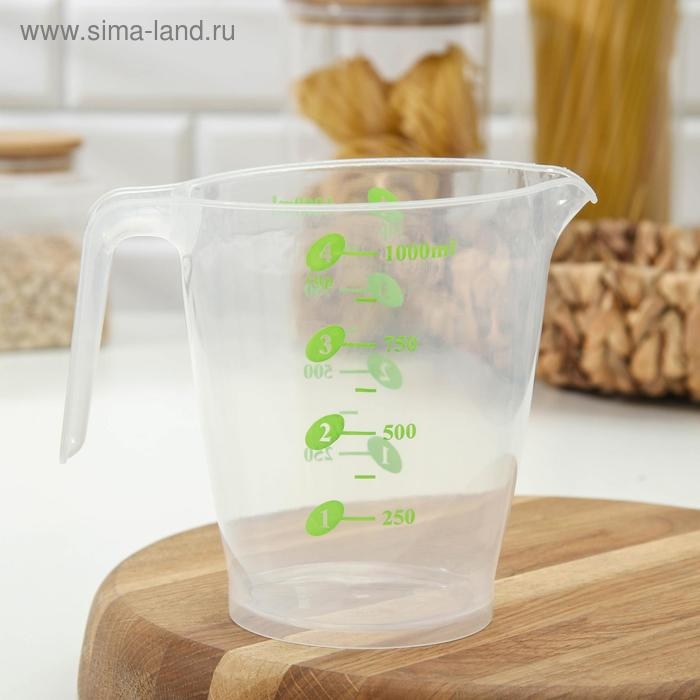 Стакан мерный «Колор», 1000 мл, 17×11,5×14 см, цвет МИКС Стакан мерный «Колор», 1000 мл, 17×11,5×14 см, цвет МИКС