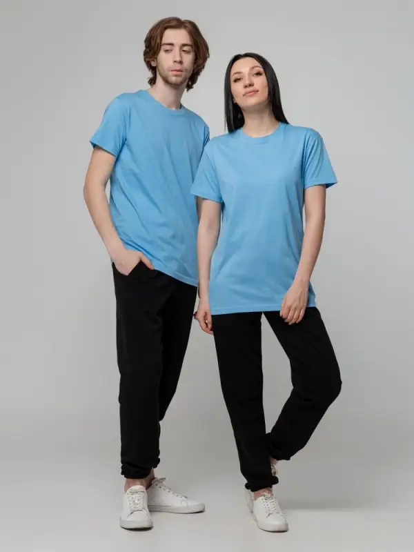 Футболка унисекс T-bolka 140, голубая, размер S Футболка унисекс T-bolka 140, голубая, размер S