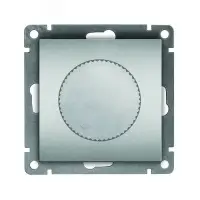 Светорегулятор (Диммер) UNIVersal серия Афина, с/у, 3А, 220В, 500Вт, серебро (еврослот), механизм
