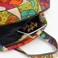 Сумка дорожная Lucky Mark на молнии, 3 наружных кармана, с увеличением, длинный ремень, разноцветный
