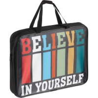 Папка для тетрадей школьн.А4 с ручк+тверд.дно,ШИРОКАЯ,ПШ-11,ВЕРЬ В СЕБЯ2023