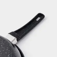 Сковорода Доляна Black Rock, d=22 см, ручка софт тач, антипригарное покрытие, чёрная