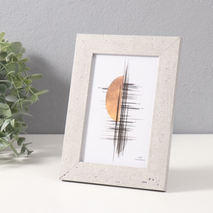 Фоторамка пластик 10х15 см Фоторамка пластик 10х15 см "Пробковое дерево" серая 1,5х14х18,8 см