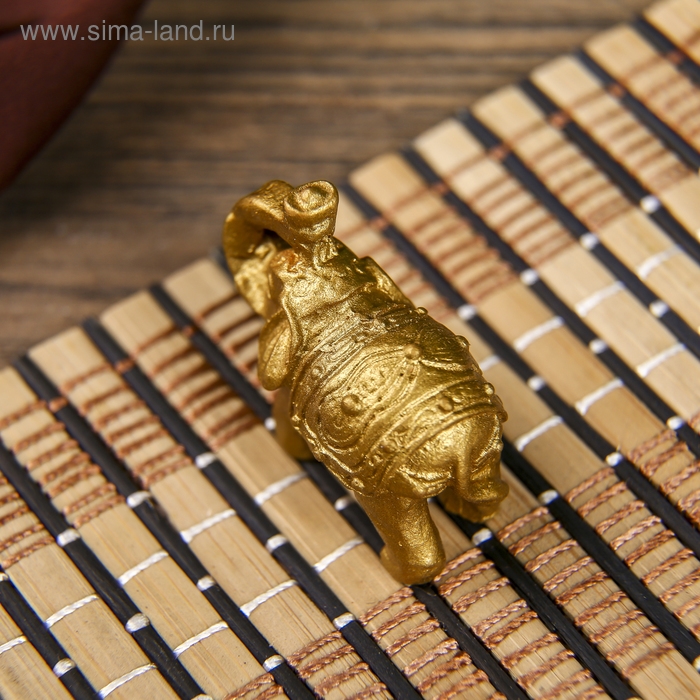 Нэцке полистоун Нэцке полистоун "Золотые слоны" набор 6 шт 3х3,5х1,7 см