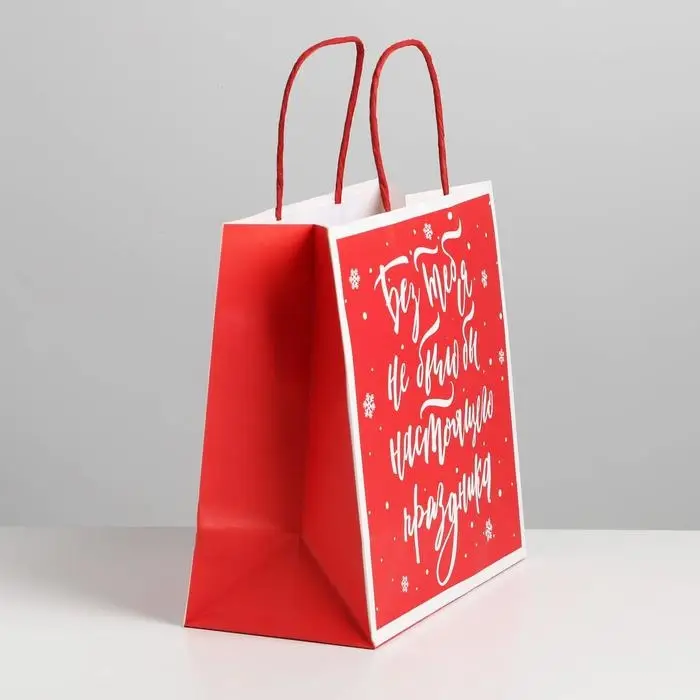 Пакет подарочный новогодний «С Новым годом!», 22 х 22 х 11 см Пакет подарочный новогодний «С Новым годом!», 22 х 22 х 11 см