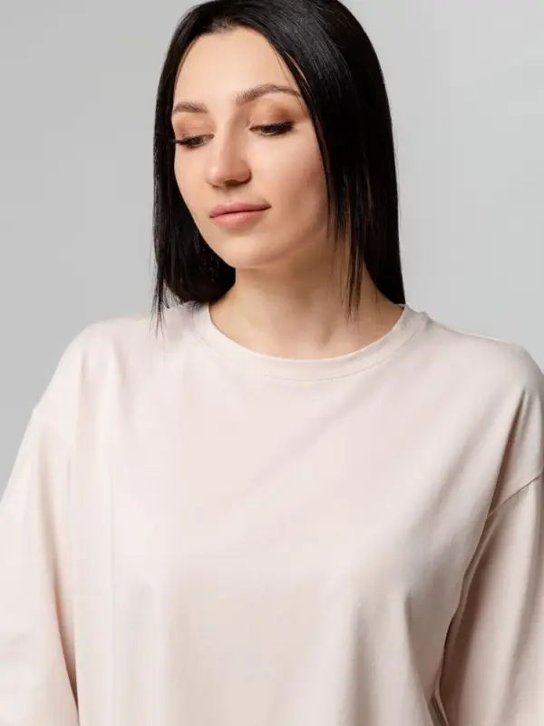 Футболка унисекс оверсайз Street Vibes, бежевая, размер XS/S Футболка унисекс оверсайз Street Vibes, бежевая, размер XS/S