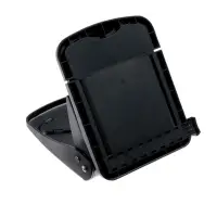 Дырокол 40л метал черный, с линейкой