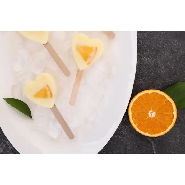 Форма для мороженого Доляна &laquo;Сердца. Макси&raquo;, силикон, 49&times;6.5&times;2 см, 8 ячеек, палочки 50 шт., белая