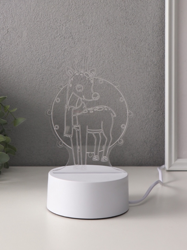 Светильник Светильник "Олень в гирлянде" LED RGB от сети RISALUX 9,5х10,4х16 см