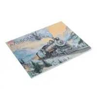Альбом д/рис и х/раб А4 10л "Паровоз в горах", 220г/м²,отрыв,ж/подл,мел бум,мат лам+тисн