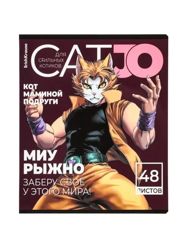 Тетрадь в клетку, 48 листов, ErichKrause Cat.Jo, обложка мелованный картон, МИКС