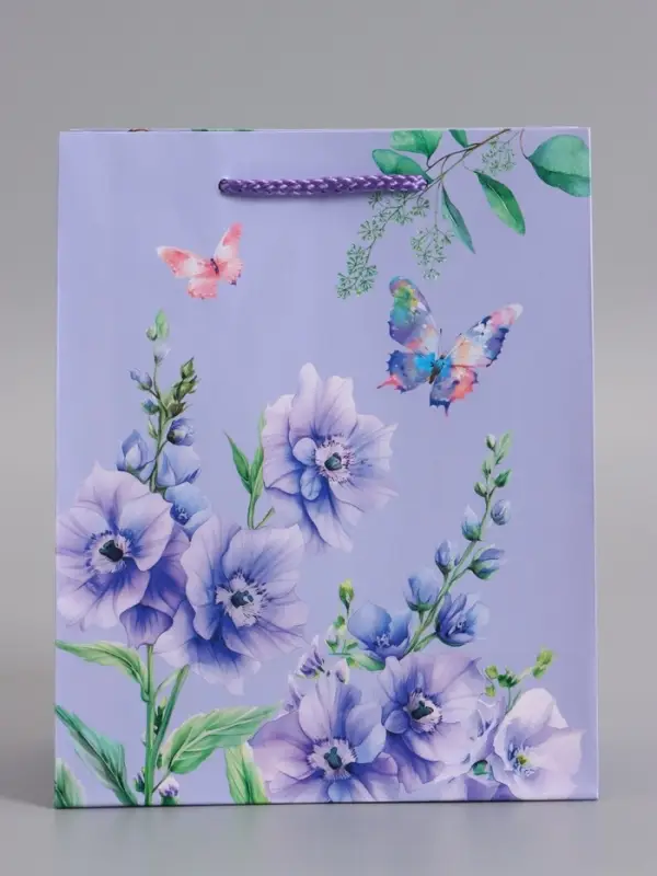 Пакет подарочный ламинированный "Цветочная радость", 18 х 22,3 х 10 см