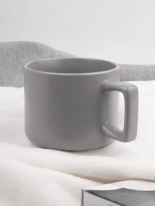 Чашка Jumbo в коробке матовая, светло-серая